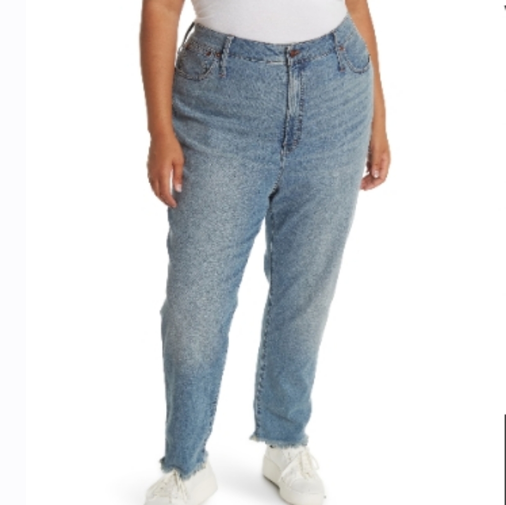 NWT Madewell Raw Hem Jean Hoyne Wash Sz 34